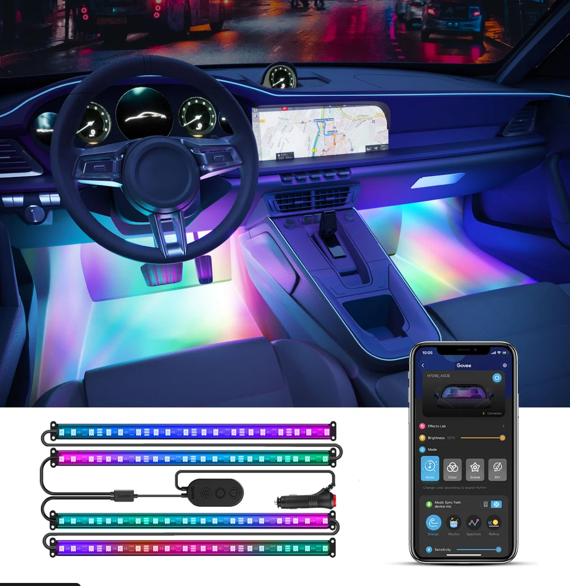 Govee RGBIC Interior Car Lights - Without Remote Control Sale price