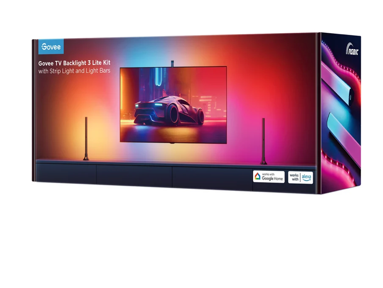 Govee TV Backlight 3 Lite Kit With Strip Light and Light Bar