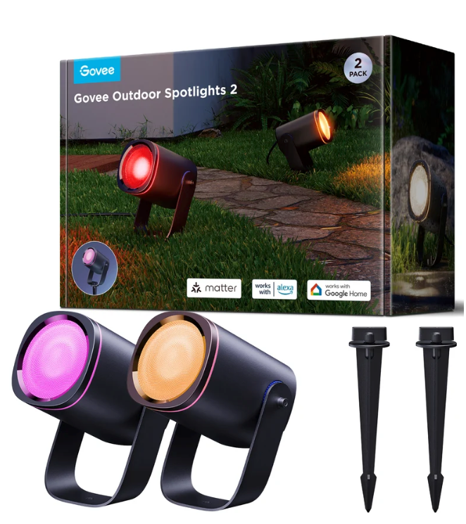 Govee RGBICWW Outdoor Spotlights