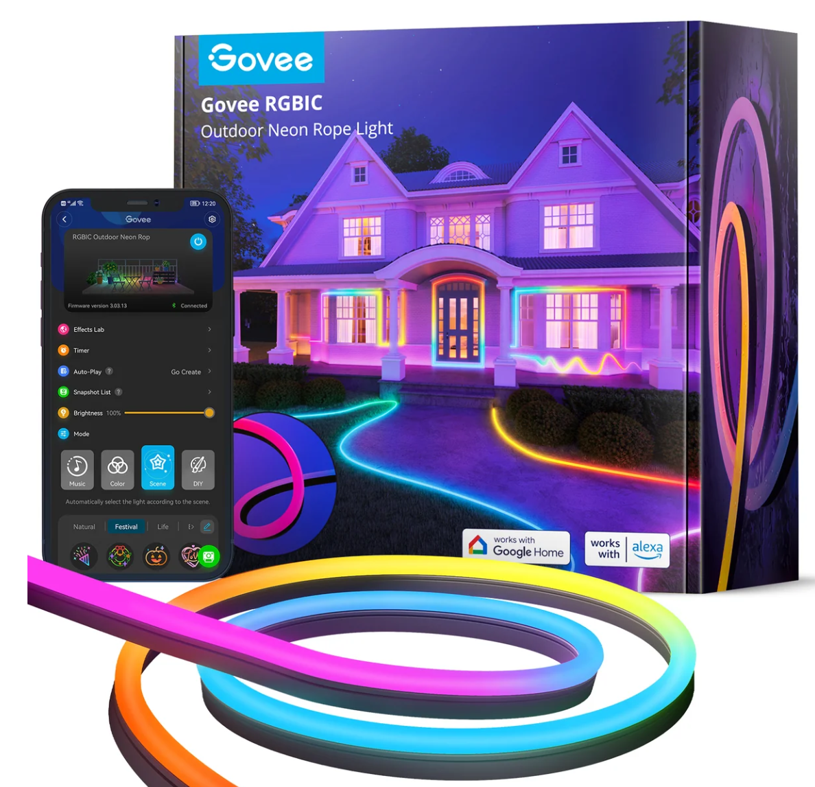 Govee RGBIC Outdoor Neon Strip Lights - 10M Sale price
