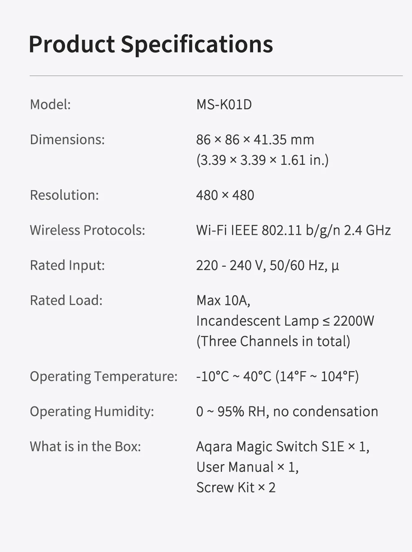 Aqara Magic Switch S1E